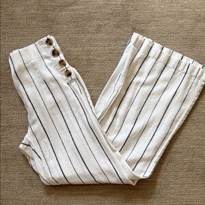Gap High Waist Straight Leg Linen Trouser Pant